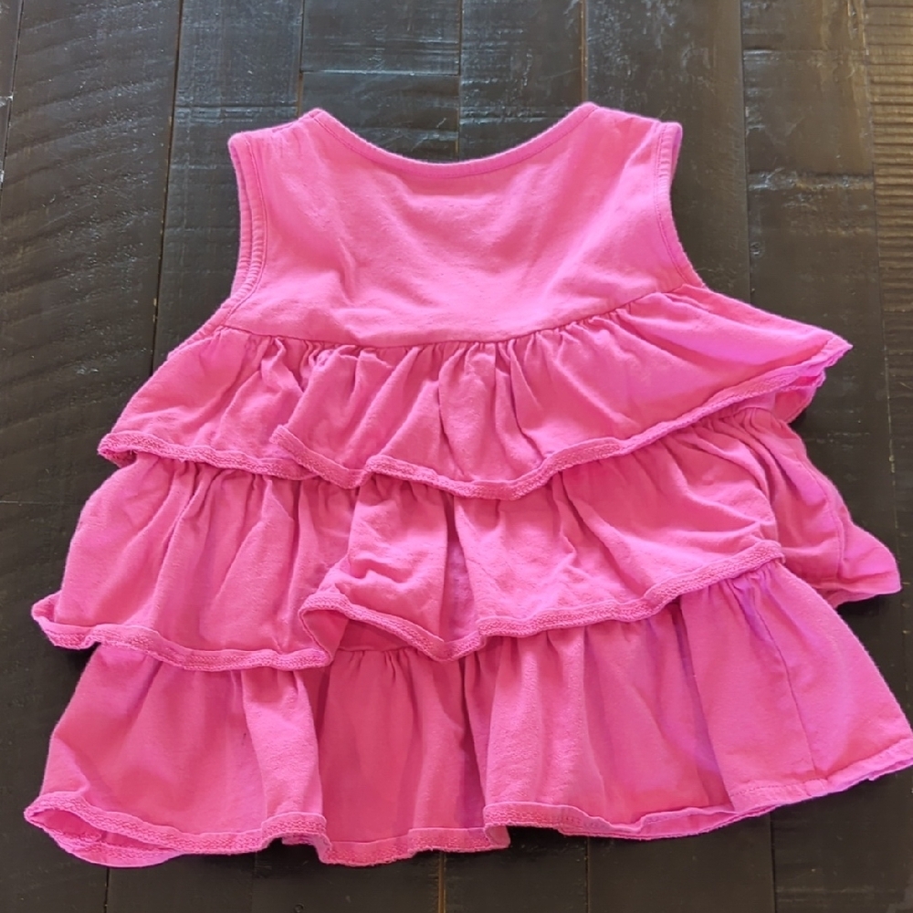 Mini Boden Pink Ruffle Tank Top - Picture 3 of 3